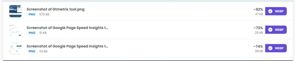 What is Website Speed Optimization? 4 Screenshot of TinyPNG tool