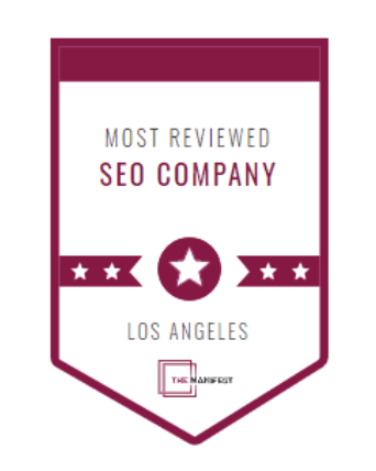 The Manifest Los Angeles SEO Company Most Reviewed badge